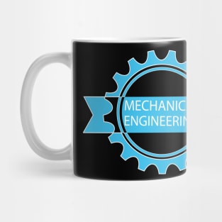 mechanical engineering, engineer text logo Mug